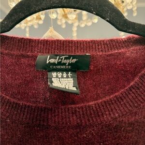 Lord & Taylor Deep Red Cashmere Knit